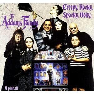 The Addams Family Pinball FLYER Original NOS Halloween Horror Movie TV Art